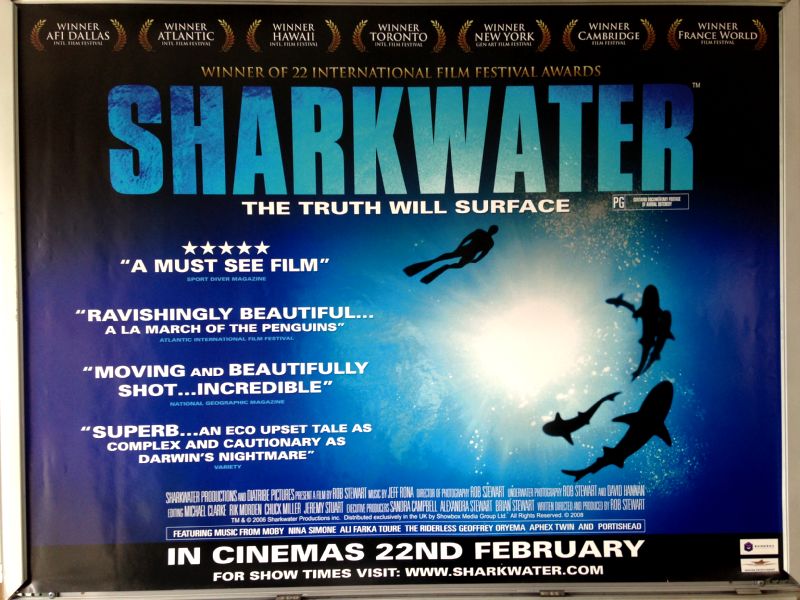 Cinema Poster: SHARKWATER 2006 (Quad) Rob Stewart Paul Watson Erich Ritter 