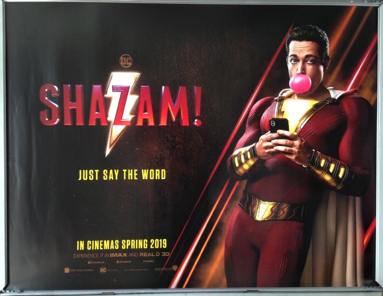 Cinema Poster: SHAZAM 2019 (Advance Quad) Zachary Levi Mark Strong Asher Angel