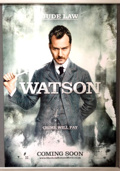 Cinema Poster: SHERLOCK HOLMES 2009 (Watson/Jude Law One Sheet)