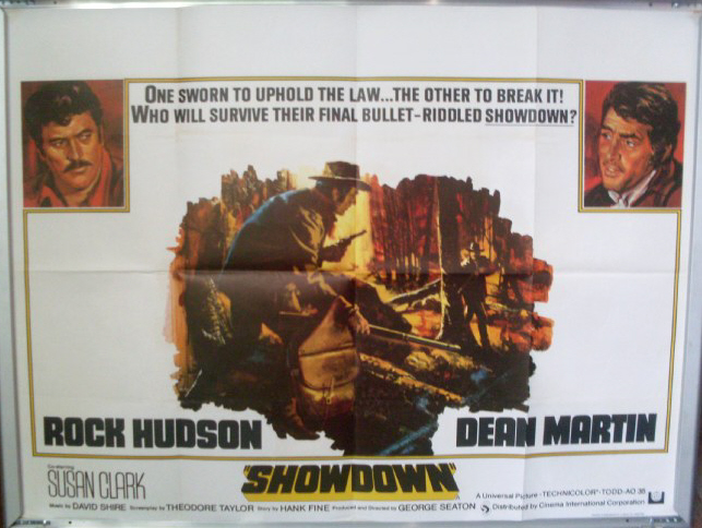 Cinema Poster: SHOWDOWN 1973 (V1 Quad) Rock Hudson Dean Martin Susan Clark
