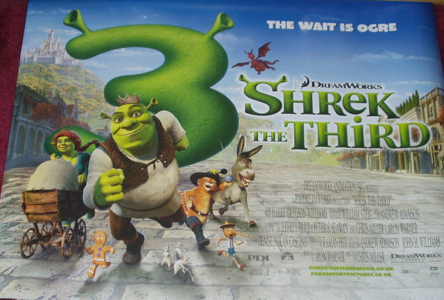 SHREK THE THIRD: Main UK Quad Film Poster SHREK THE THIRD: Main UK Quad Film Poster