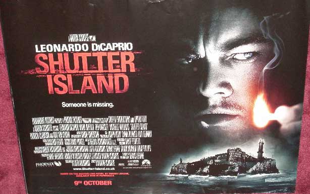 SHUTTER ISLAND: '9th October' UK Quad Film Poster SHUTTER ISLAND: '9th October' UK Quad Film Poster