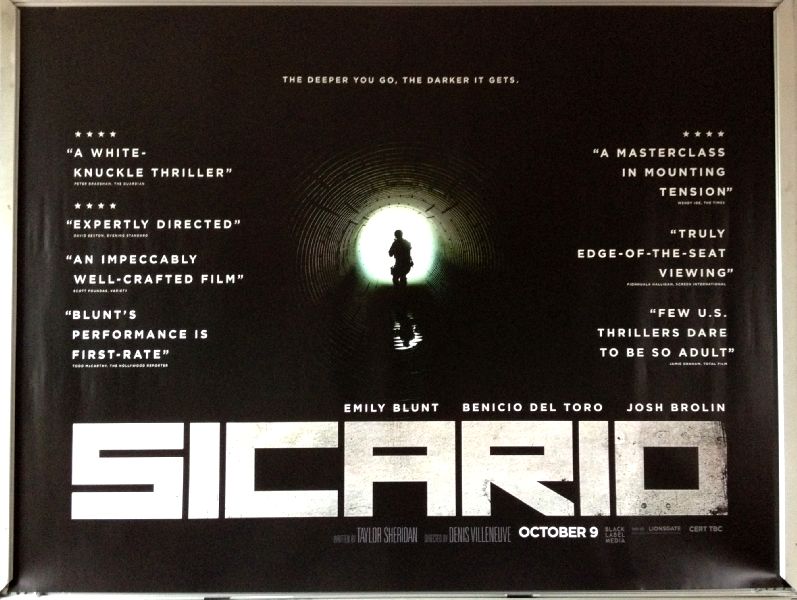 Cinema Poster: SICARIO 2015 (Advance Quad) Emily Blunt Josh Brolin Benicio Del Toro