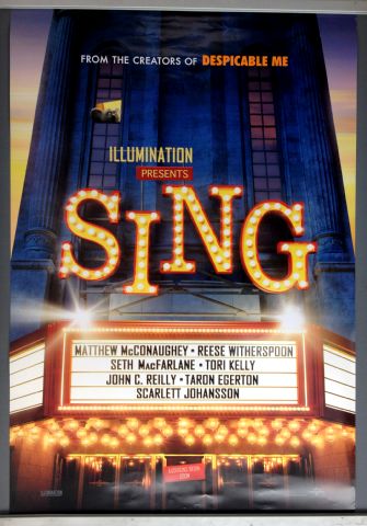 Cinema Poster: SING 2016 (Advance One Sheet) Matthew McConaughey Reese Witherspoon Seth MacFarlane 