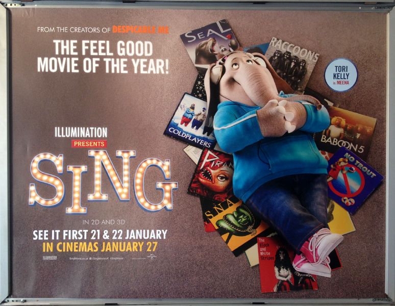 Cinema Poster: SING 2017 (Meena Quad) Seth MacFarlane Taron Egerton Tori Kelly Cinema Poster: SING 2017 (Meena Quad) Seth MacFarlane Taron Egerton Tori Kelly