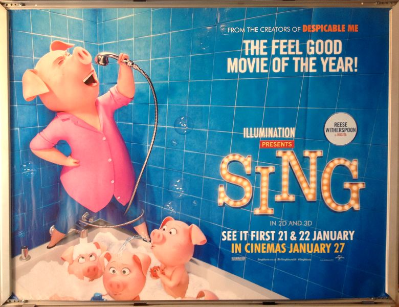 Cinema Poster: SING 2017 (rosita Quad) Matthew McConaughey Reese Witherspoon Seth MacFarlane 