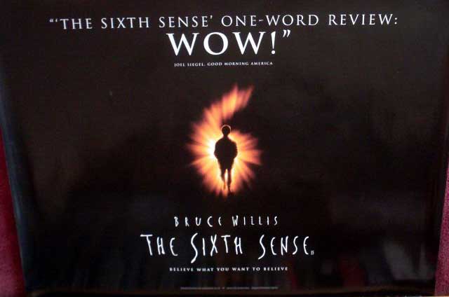 SIXTH SENSE, THE: UK Quad Film Poster SIXTH SENSE, THE: UK Quad Film Poster