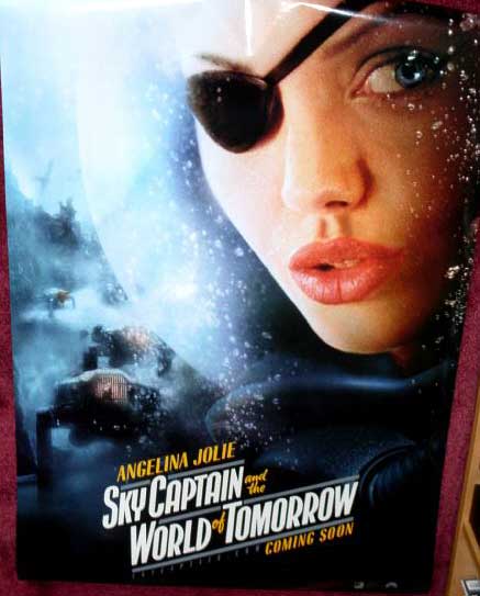 SKY CAPTAIN AND THE WORLD OF TOMORROW: Angelina Joile One Sheet Film Poster SKY CAPTAIN AND THE WORLD OF TOMORROW: Angelina Joile One Sheet Film Poster