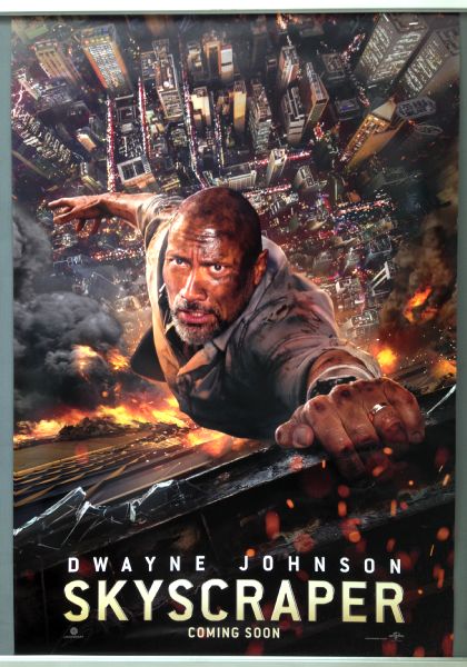 Cinema Poster: SKYSCRAPER 2018 (Hanging One Sheet) Dwayne Johnson Neve Campbell