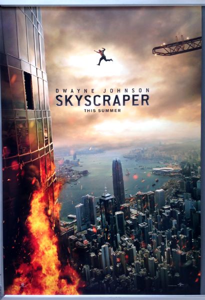 Cinema Poster: SKYSCRAPER 2018 (Jumping One Sheet) Dwayne Johnson Neve Campbell