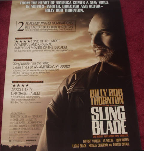 SLING BLADE: Main One Sheet Film Poster SLING BLADE: Main One Sheet Film Poster