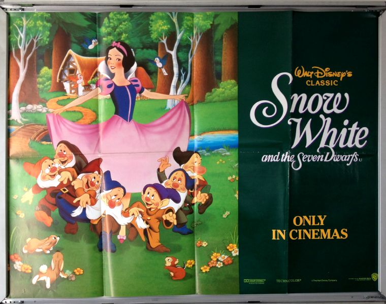 Cinema Poster: SNOW WHITE AND THE SEVEN DWARVES 1937 (80s RR UK Quad)