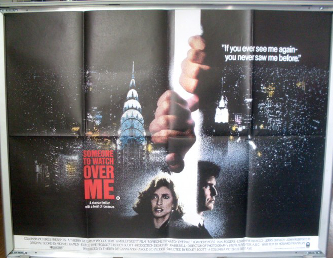 SOMEONE TO WATCH OVER ME: UK Quad Film Poster SOMEONE TO WATCH OVER ME: UK Quad Film Poster