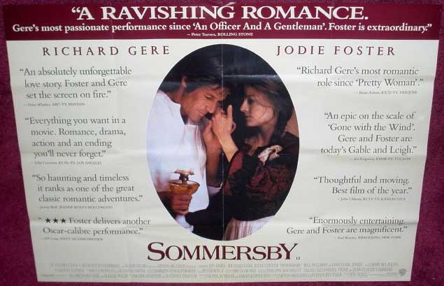 SOMMERSBY: UK Quad Film Poster SOMMERSBY: UK Quad Film Poster