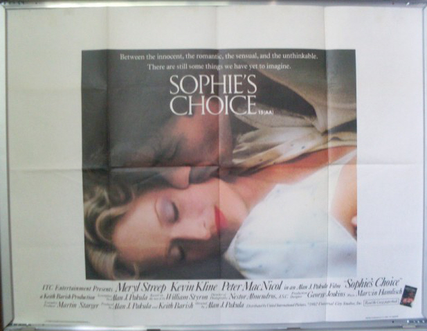 SOPHIE'S CHOICE: Main UK Quad Film Poster SOPHIE'S CHOICE: Main UK Quad Film Poster