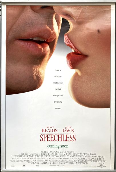 Cinema Poster: SPEECHLESS 1994 (Advance One Sheet) Michael Keaton Geena Davis