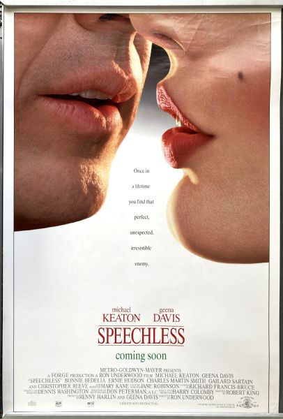 Cinema Poster: SPEECHLESS 1994 (Advance One Sheet) Michael Keaton Geena Davis Cinema Poster: SPEECHLESS 1994 (Advance One Sheet) Michael Keaton Geena Davis