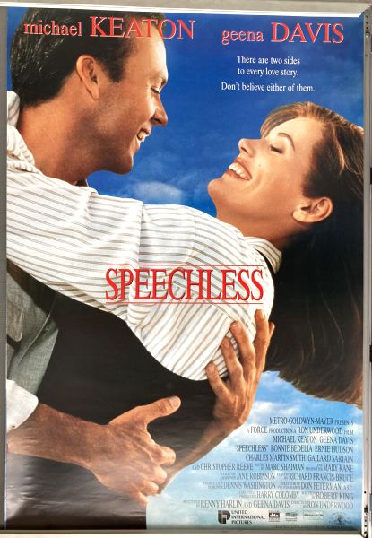 Cinema Poster: SPEECHLESS 1994 (Main One Sheet) Michael Keaton Geena Davis