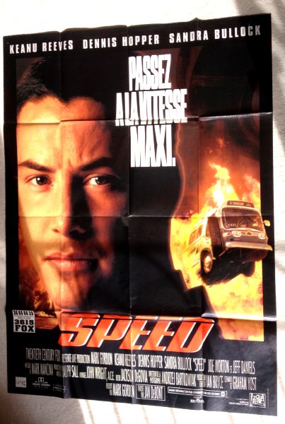 Cinema Poster: SPEED 1994 (French Grande) Keanu Reeves Dennis Hopper Sandra Bullock