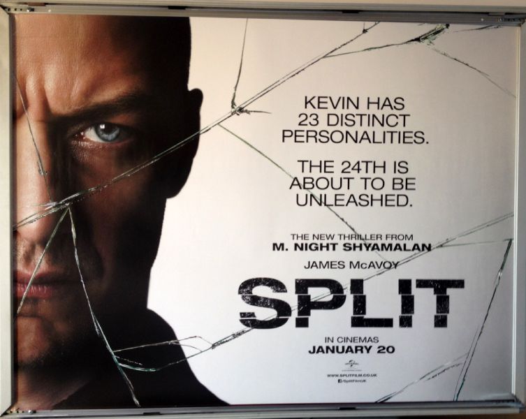 Cinema Poster: SPLIT 2017 (White Quad) M. Night Shyamalan James McAvoy Cinema Poster: SPLIT 2017 (White Quad) M. Night Shyamalan James McAvoy