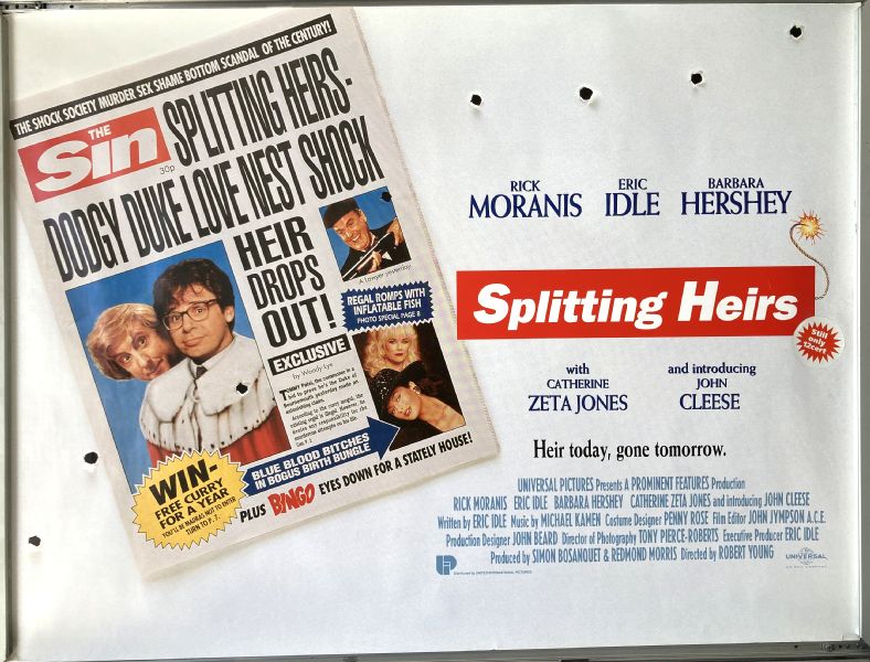 Cinema Poster: SPLITTING HEIRS 1993 (Quad) Eric Idle Rick Moranis John Cleese Cinema Poster: SPLITTING HEIRS 1993 (Quad) Eric Idle Rick Moranis John Cleese