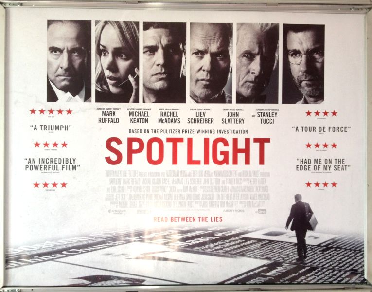 Cinema Poster: SPOTLIGHT 2016 (Main Quad) Mark Ruffalo Michael Keaton