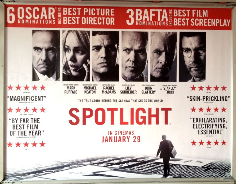 Cinema Poster: SPOTLIGHT 2016 (Nominations Quad) Mark Ruffalo Michael Keaton
