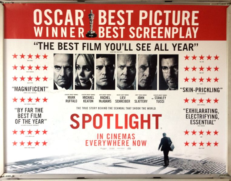 Cinema Poster: SPOTLIGHT 2016 (Awards Quad) Mark Ruffalo Michael Keaton