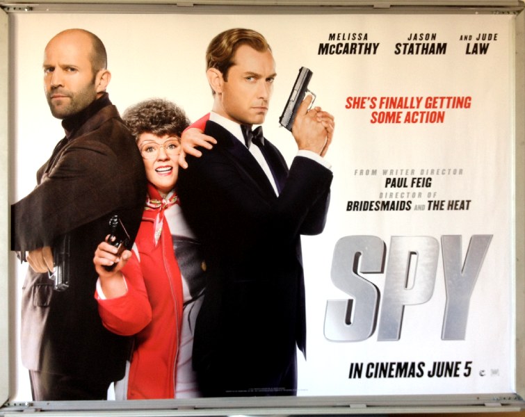 Cinema Poster: SPY 2015 (Quad) Melissa McCarthy Jason Statham Jude Law