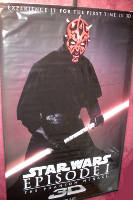 STAR WARS EPISODE I THE PHANTOM MENACE: 3D Release Darth Maul Cinema Banner