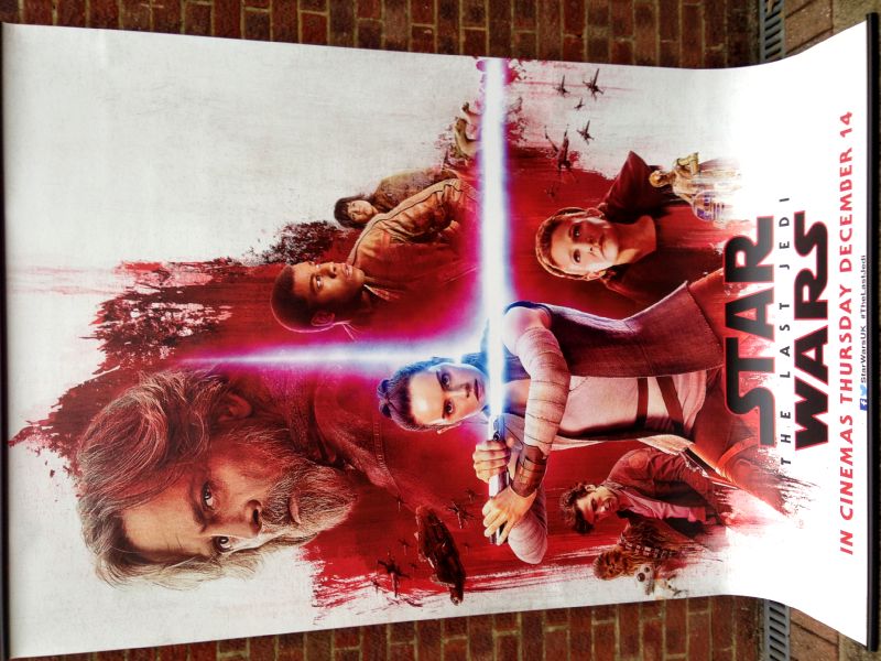 Cinema Banner: STAR WARS THE LAST JEDI  2017 (Rey) Mark Hamill Dasiy Ridley