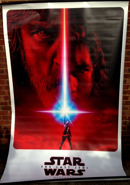 Cinema Banner: STAR WARS THE LAST JEDI 2017 (Red Sabre) Mark Hamill Dasiy Ridley Cinema Banner: STAR WARS THE LAST JEDI 2017 (Red Sabre) Mark Hamill Dasiy Ridley