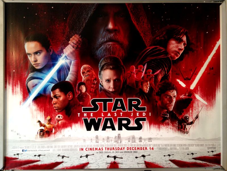 Cinema Poster: STAR WARS THE LAST JEDI 2017 (Final Quad) Mark Hamill Cinema Poster: STAR WARS THE LAST JEDI 2017 (Final Quad) Mark Hamill