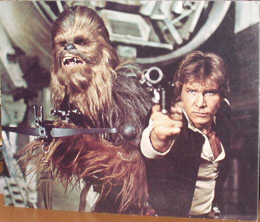 STAR WARS EPISODE IV A NEW HOPE: Lobby Card (Han & Chewbacca)