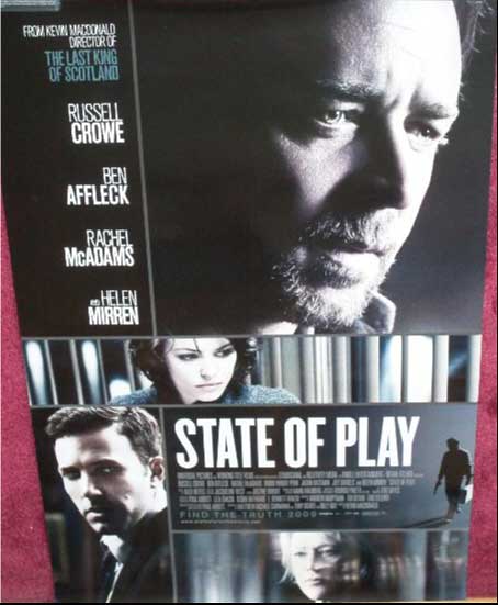STATE OF PLAY: Blue One Sheet Film Poster STATE OF PLAY: Blue One Sheet Film Poster