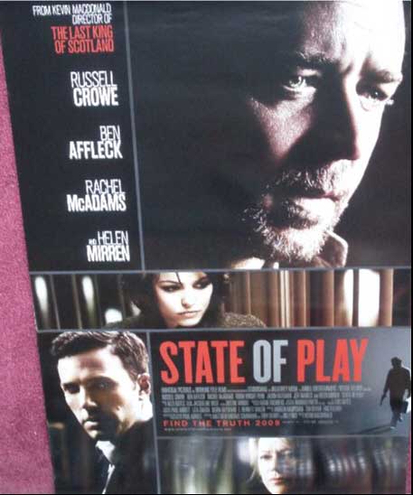 STATE OF PLAY: Red One Sheet Film Poster