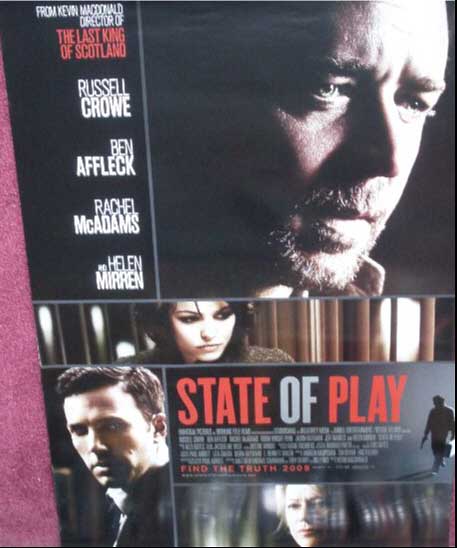 STATE OF PLAY: Red One Sheet Film Poster