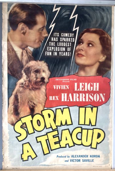 Cinema Poster: STORM IN A TEA CUP 1937 (US One Sheet) Vivien Leigh Rex Harrison Cecil Parker Cinema Poster: STORM IN A TEA CUP 1937 (US One Sheet) Vivien Leigh Rex Harrison Cecil Parker
