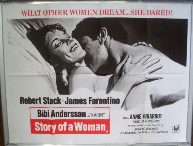 Cinema Poster: STORY OF A WOMAN 1970 (Quad) Bibi Andersson Robert Stack