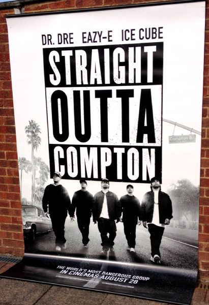 Cinema Banner: STRAIGHT OUTTA COMPTON 2015 NWA Dr Dre Ice Cube Eazy-E MC Ren Cinema Banner: STRAIGHT OUTTA COMPTON 2015 NWA Dr Dre Ice Cube Eazy-E MC Ren