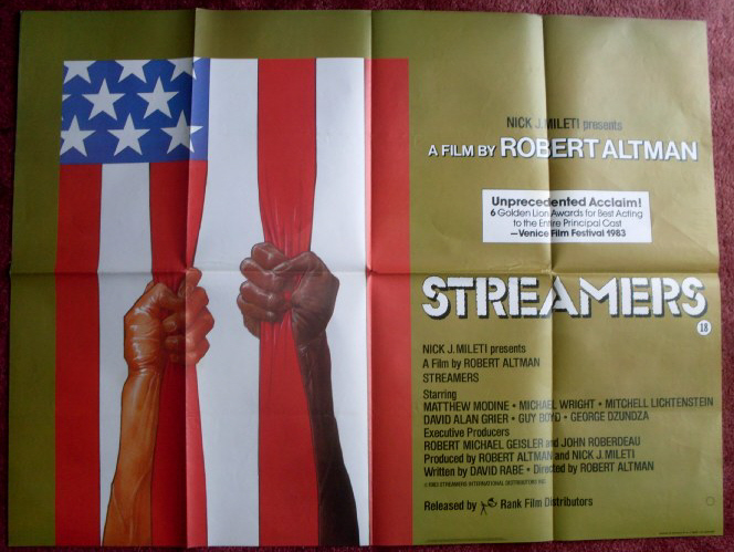STREAMERS: UK Quad Film Poster STREAMERS: UK Quad Film Poster