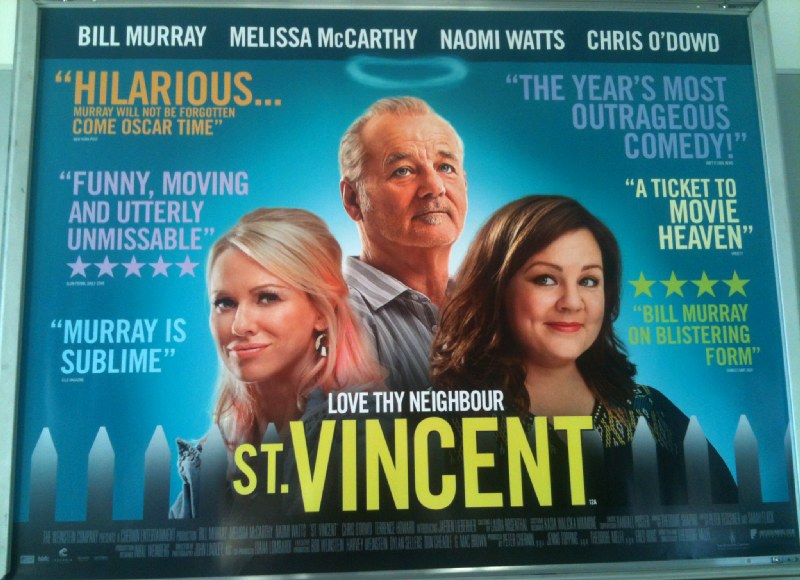 Cinema Poster: ST. VINCENT 2014 (Quad) Bill Murray Melissa McCarthy Naomi Watts