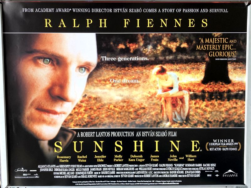 Cinema Poster: SUNSHINE 1999 (Quad) Ralph Fiennes Rosemary Harris Rachel Weisz