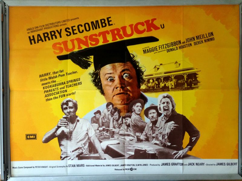Cinema Poster: SUNSTRUCK 1972 (Quad) Harry Secombe Maggie Fitzgibbon John Meillon Cinema Poster: SUNSTRUCK 1972 (Quad) Harry Secombe Maggie Fitzgibbon John Meillon