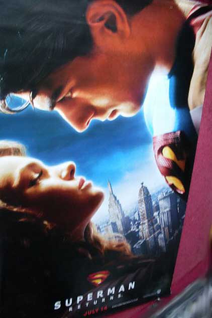 Cinema Banner: SUPERMAN RETURNS 2006 (Lois & Superman large) Brandon Routh Kevin Spacey Cinema Banner: SUPERMAN RETURNS 2006 (Lois & Superman large) Brandon Routh Kevin Spacey