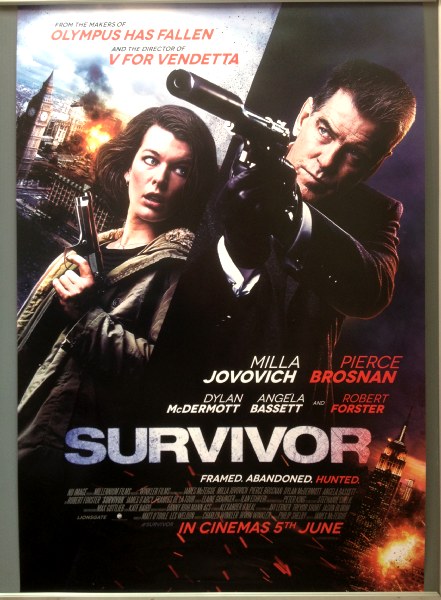 Cinema Poster: SURVIVOR 2015 (One Sheet) Pierce Brosnan Milla Jovovich Jing Lusi