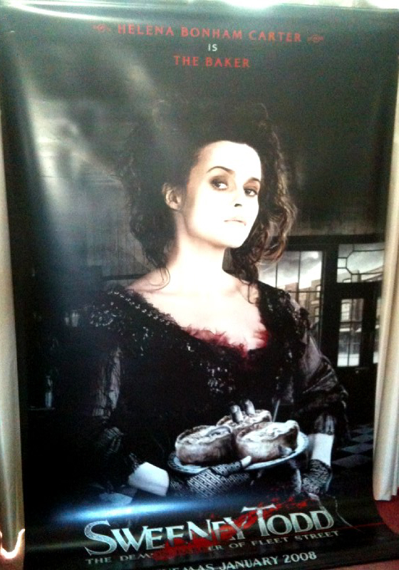 Cinema Banner: SWEENEY TODD 2007 (Helena Bonham Carter/Mrs Lovett) Cinema Banner: SWEENEY TODD 2007 (Helena Bonham Carter/Mrs Lovett)