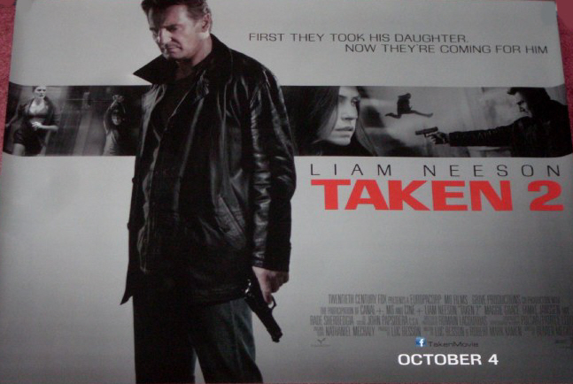 Cinema Poster: TAKEN 2 2012 (Main Quad) Liam Neeson Famke Janssen Cinema Poster: TAKEN 2 2012 (Main Quad) Liam Neeson Famke Janssen