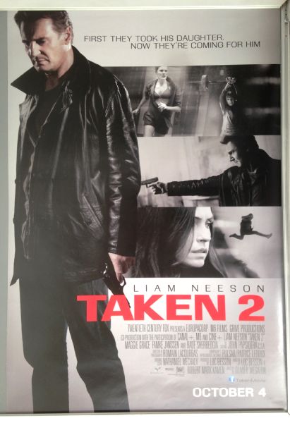 Cinema Poster: TAKEN 2 2012 (Main One Sheet) Liam Neeson Famke Janssen Cinema Poster: TAKEN 2 2012 (Main One Sheet) Liam Neeson Famke Janssen