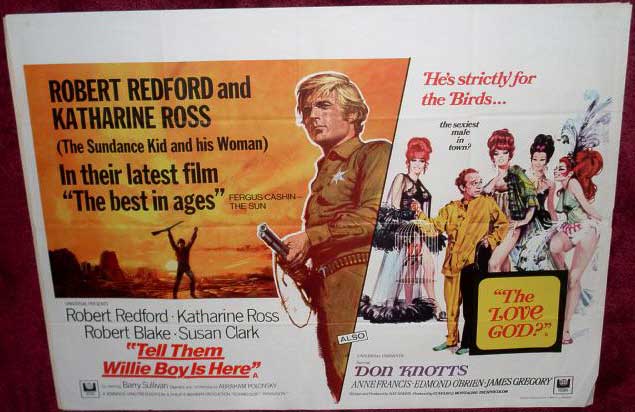 TELL THEM WILLIE BOY IS HERE/LOVE GOD ?, THE: Double Bill Quad Film Poster TELL THEM WILLIE BOY IS HERE/LOVE GOD ?, THE: Double Bill Quad Film Poster